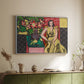 Seated Woman with a Vase of Amaryllis, 1941 - Floater Framed Canvas Print