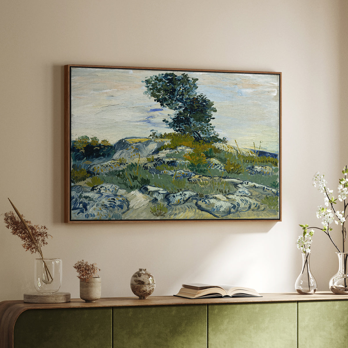 The Rocks, 1888 - Floater Framed Canvas Print