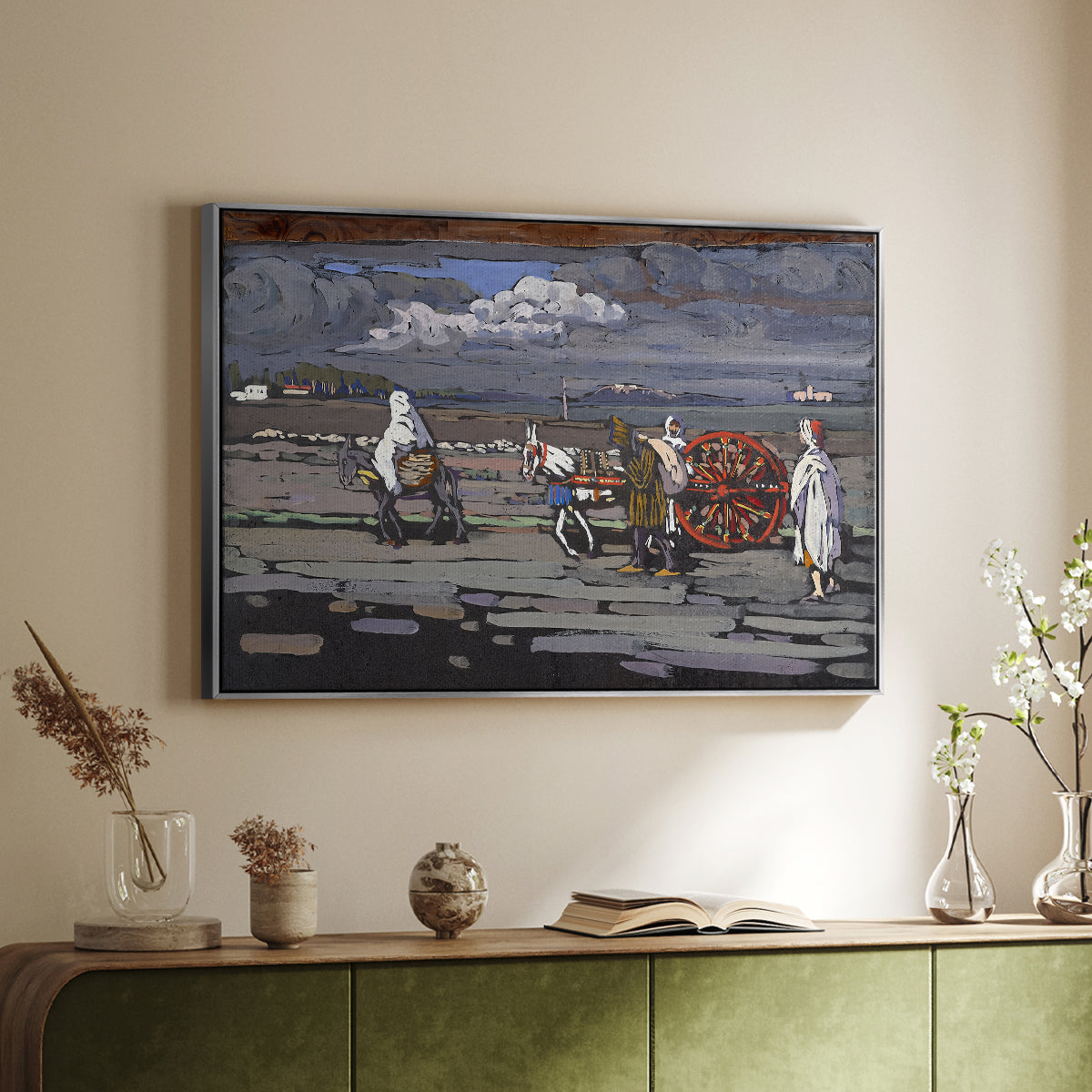 Country Road (Landstrasse), 1905 - Floater Framed Canvas Print