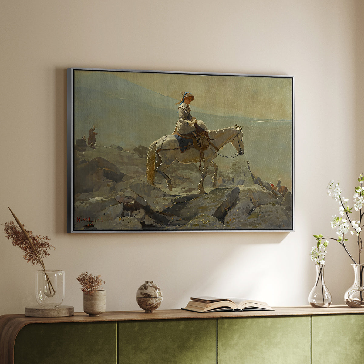 The Bridle Path, White Mountains, 1868 - Floater Framed Canvas Print