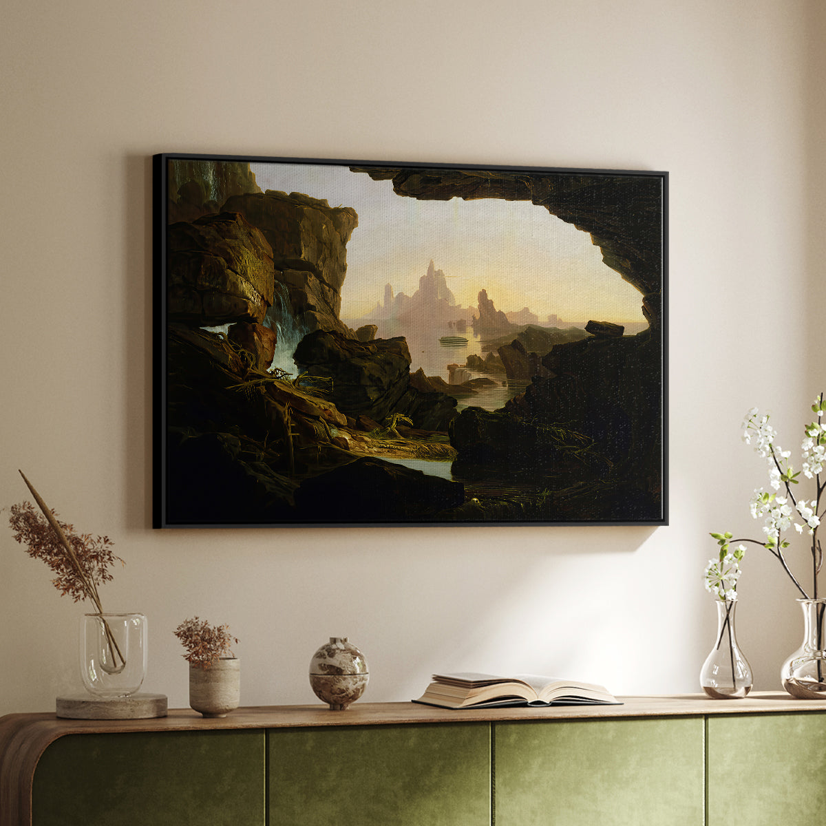 The Subsiding of the Waters of the Deluge, 1829 - Floater Framed Canvas Print