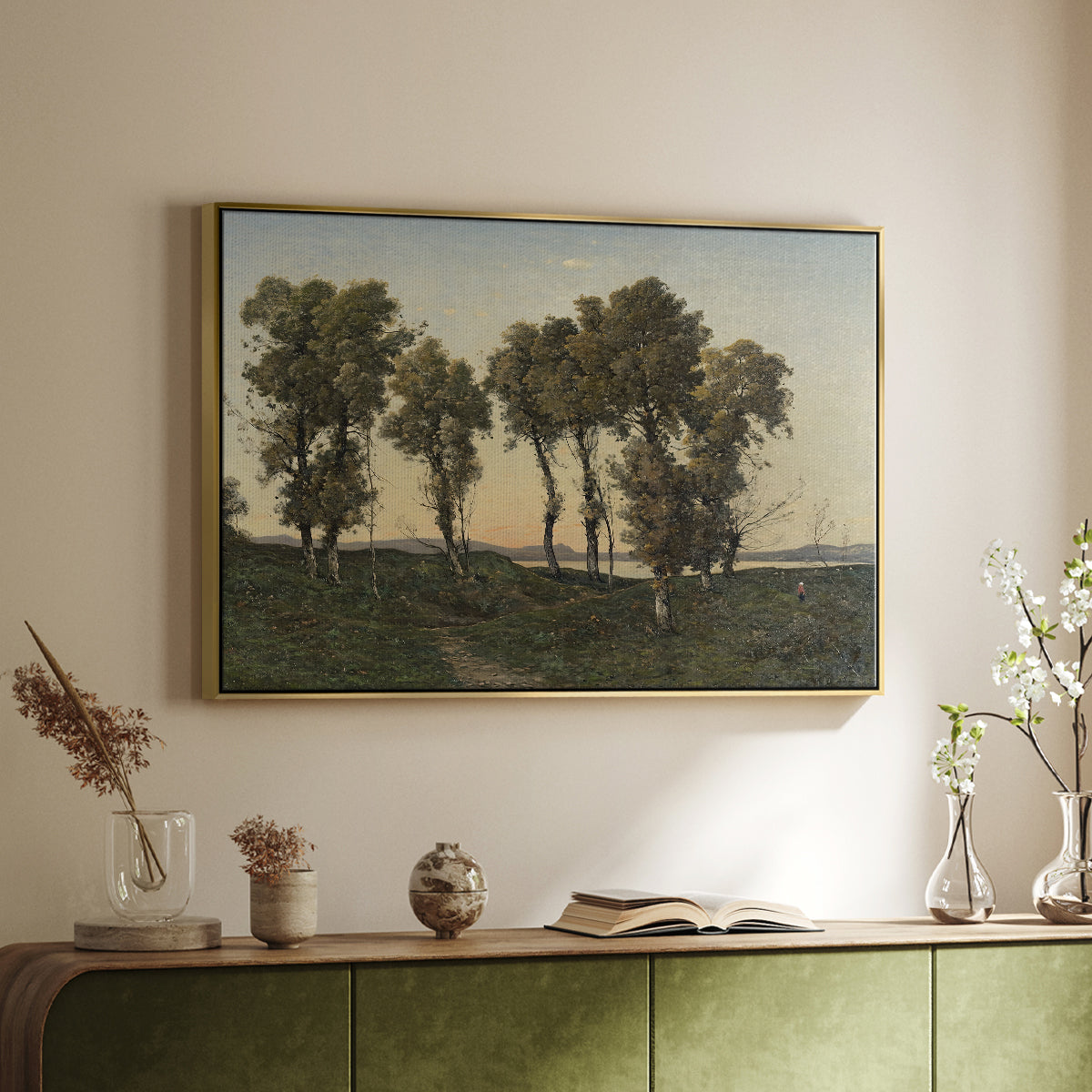 Autumn Evening, 1894 - Floater Framed Canvas Print