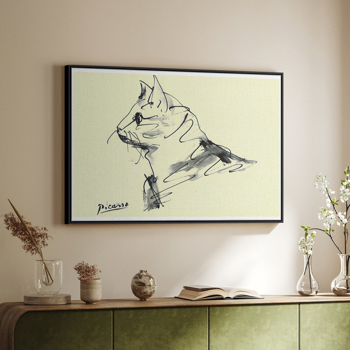 Cat (Le chat), c. 1961 - Floater Framed Canvas Print