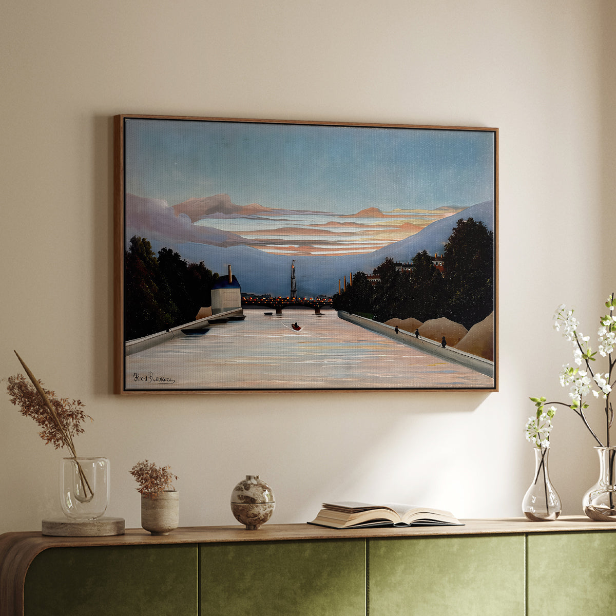 The Eiffel Tower, c. 1898 - Floater Framed Canvas Print