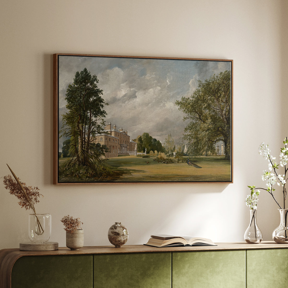 Malvern Hall, 1821 - Floater Framed Canvas Print