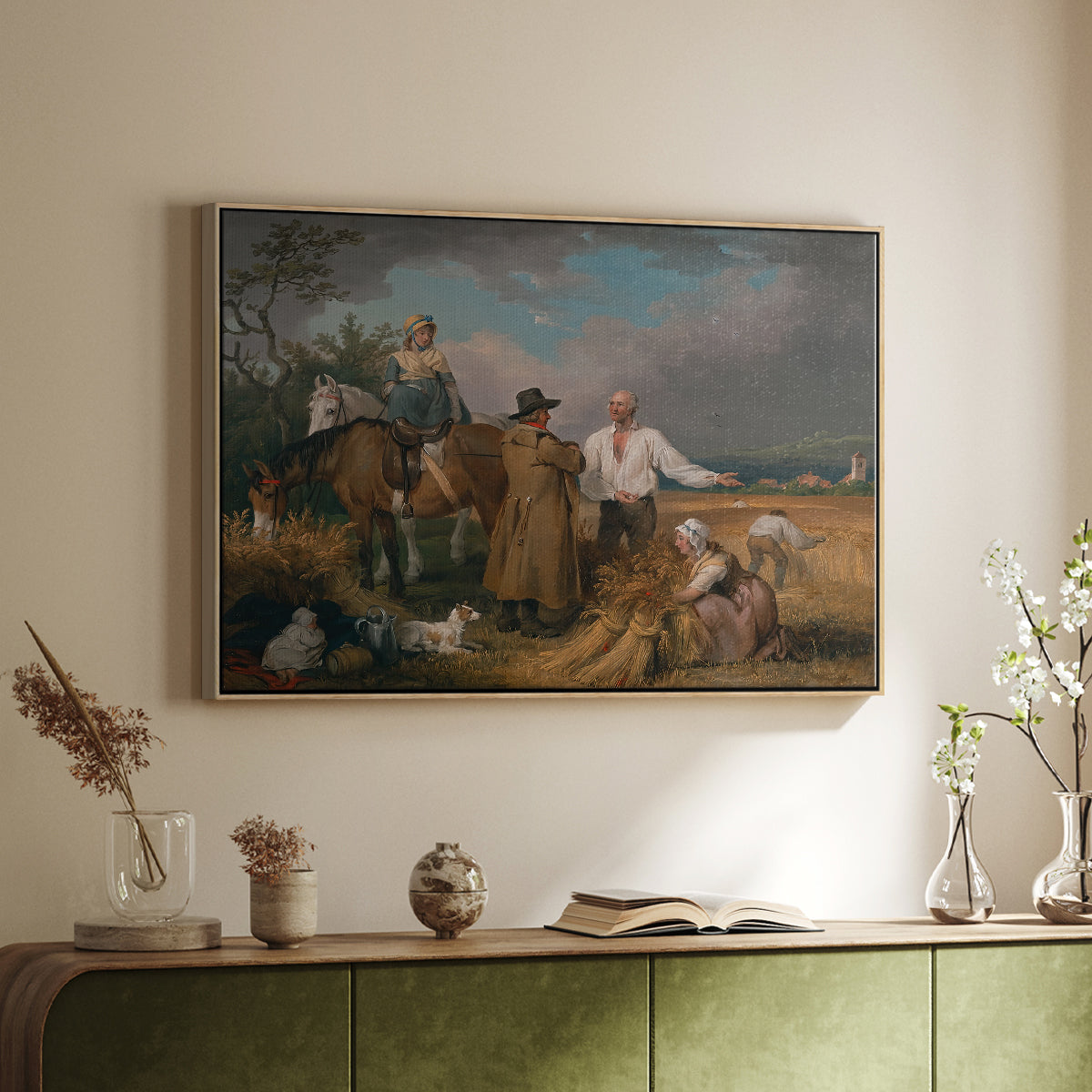 The Reapers, 1800 - Floater Framed Canvas Print