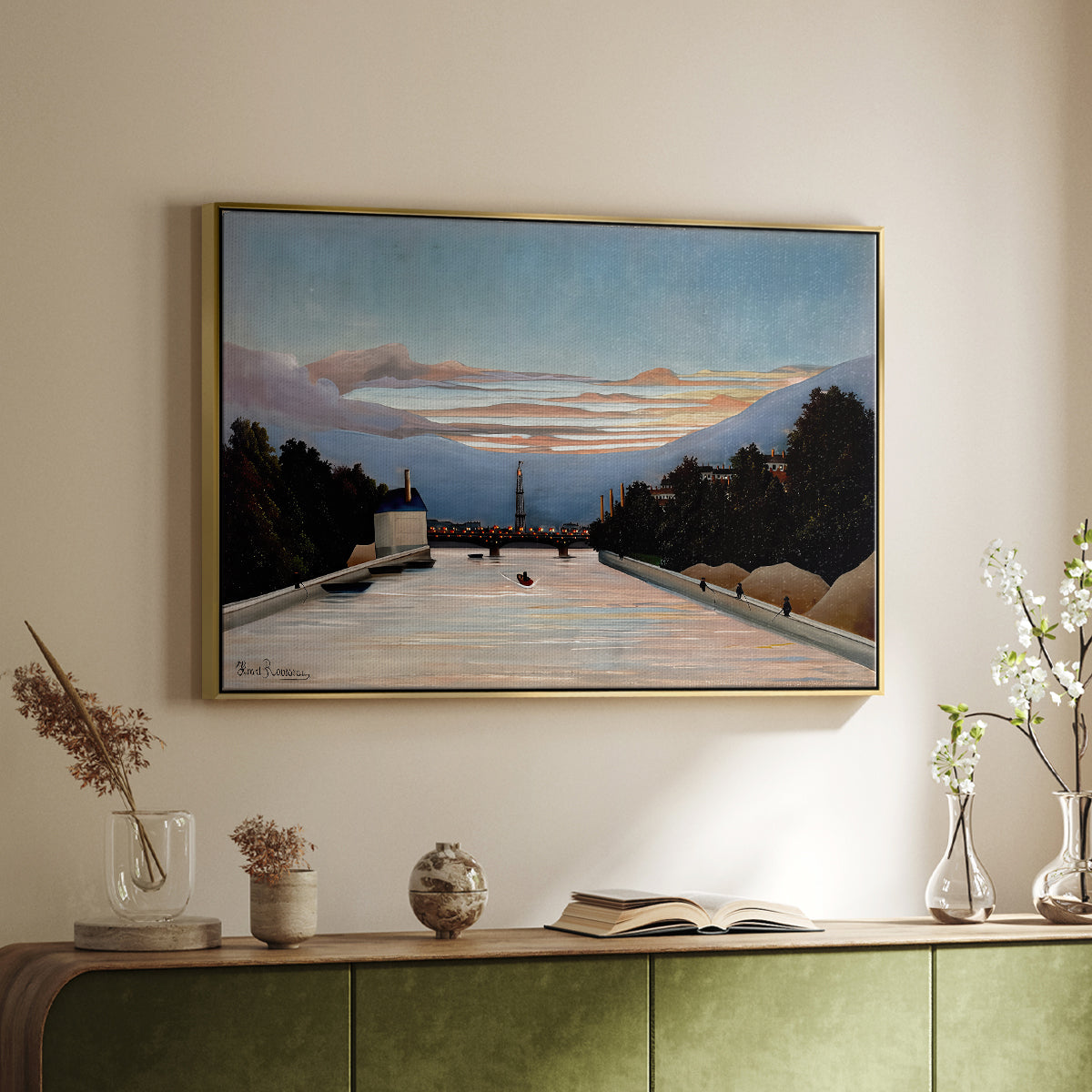 The Eiffel Tower, c. 1898 - Floater Framed Canvas Print