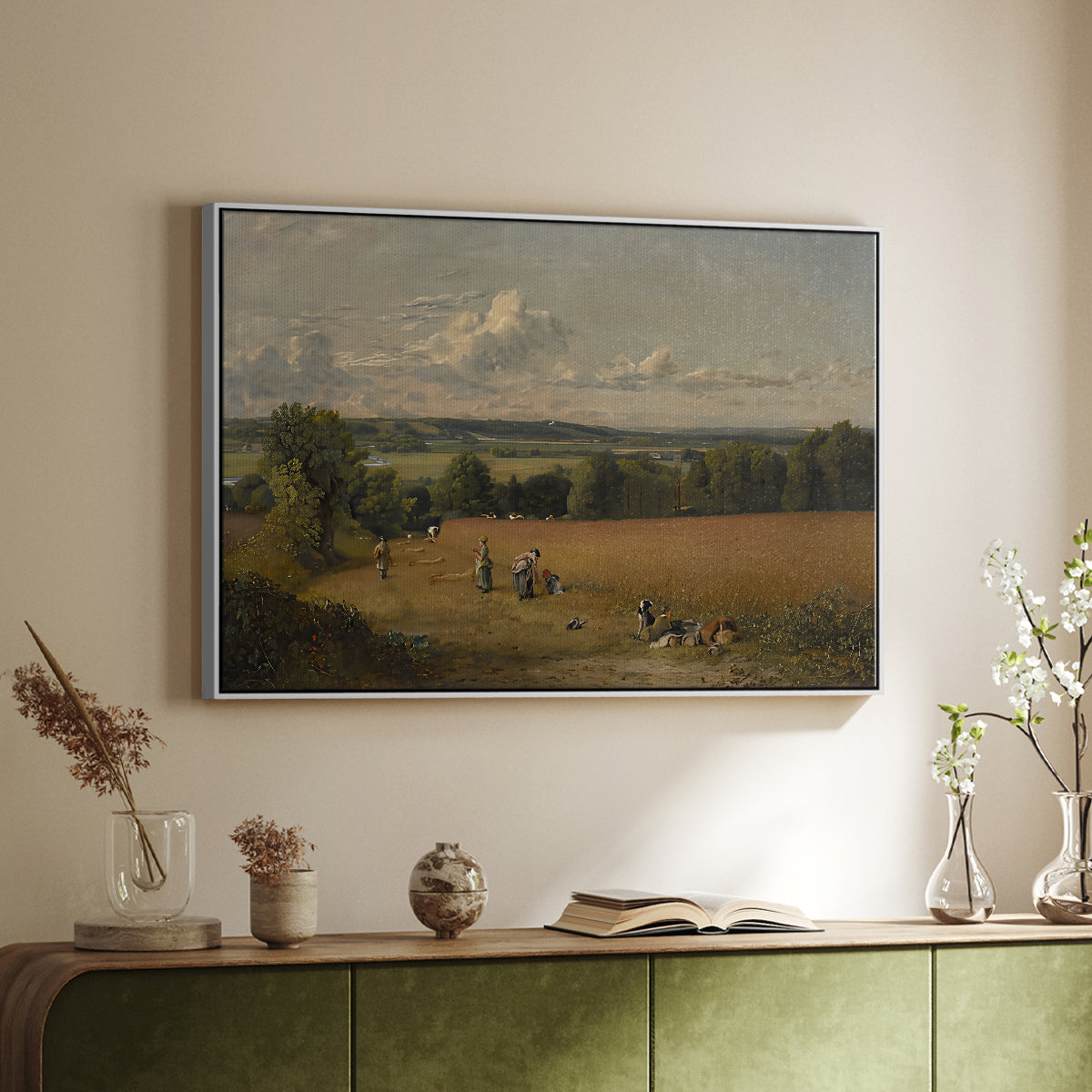 The Wheat Field, 1816 - Floater Framed Canvas Print