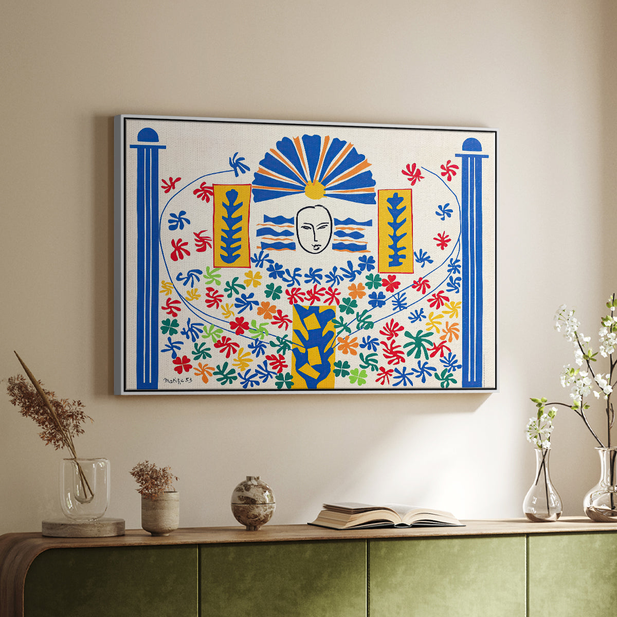 Apollo (Apollon), 1953 - Floater Framed Canvas Print
