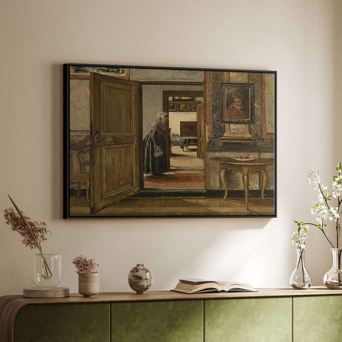 Interior of the Terninck Institution in Antwerp, 1884 - Floater Framed Canvas Print