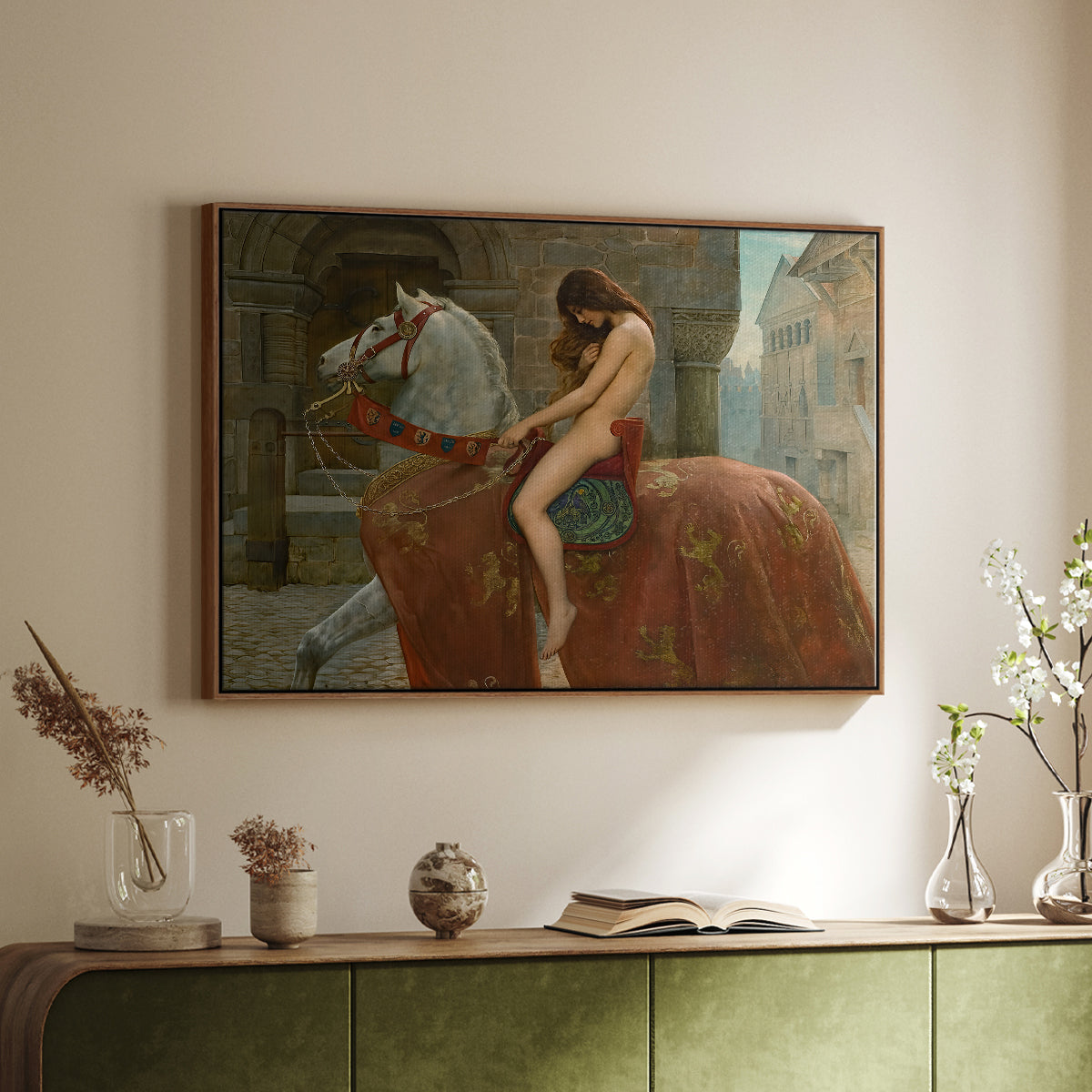 Lady Godiva, 1898 - Floater Framed Canvas Print