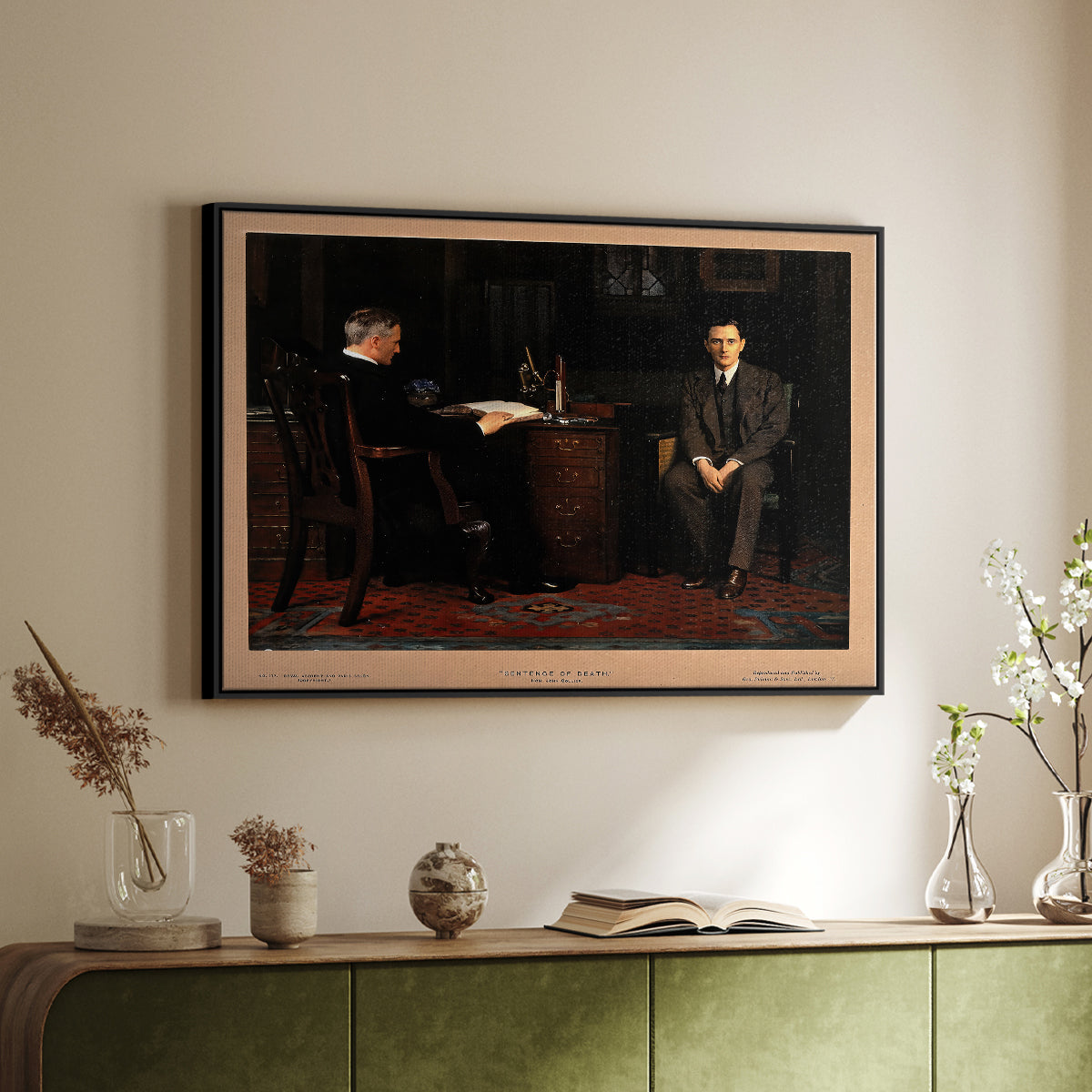 The Sentence of Death, 1908 - Floater Framed Canvas Print