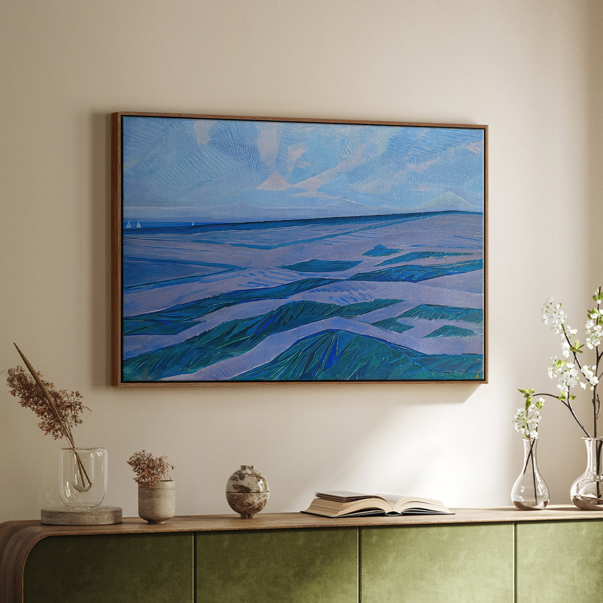 Dune Landscape, 1911 - Floater Framed Canvas Print