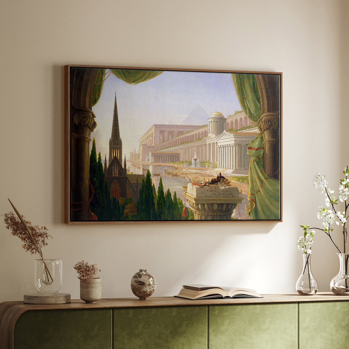 The Architect's Dream, 1840 - Floater Framed Canvas Print