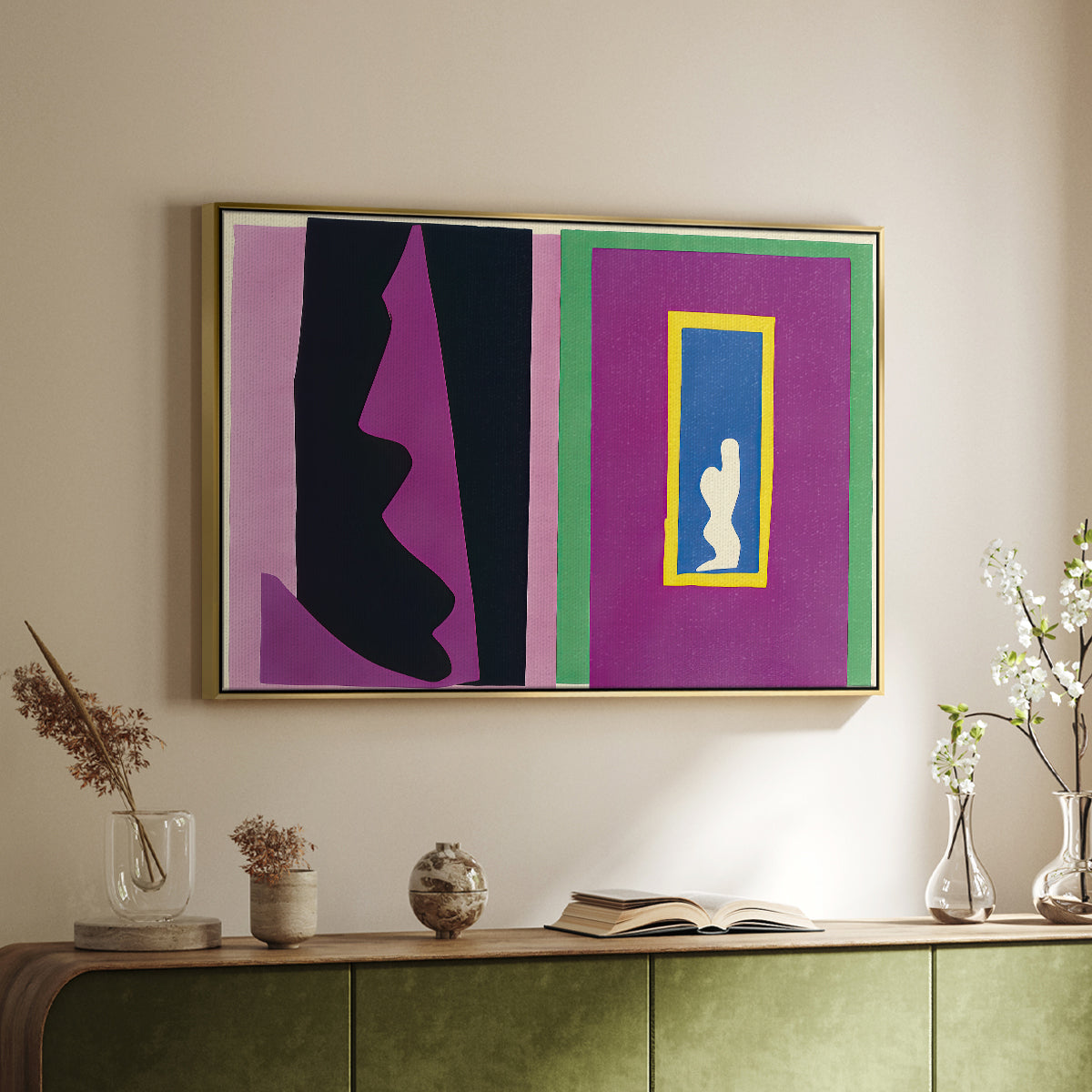 Destiny (Le destin), from Jazz, 1947 - Floater Framed Canvas Print