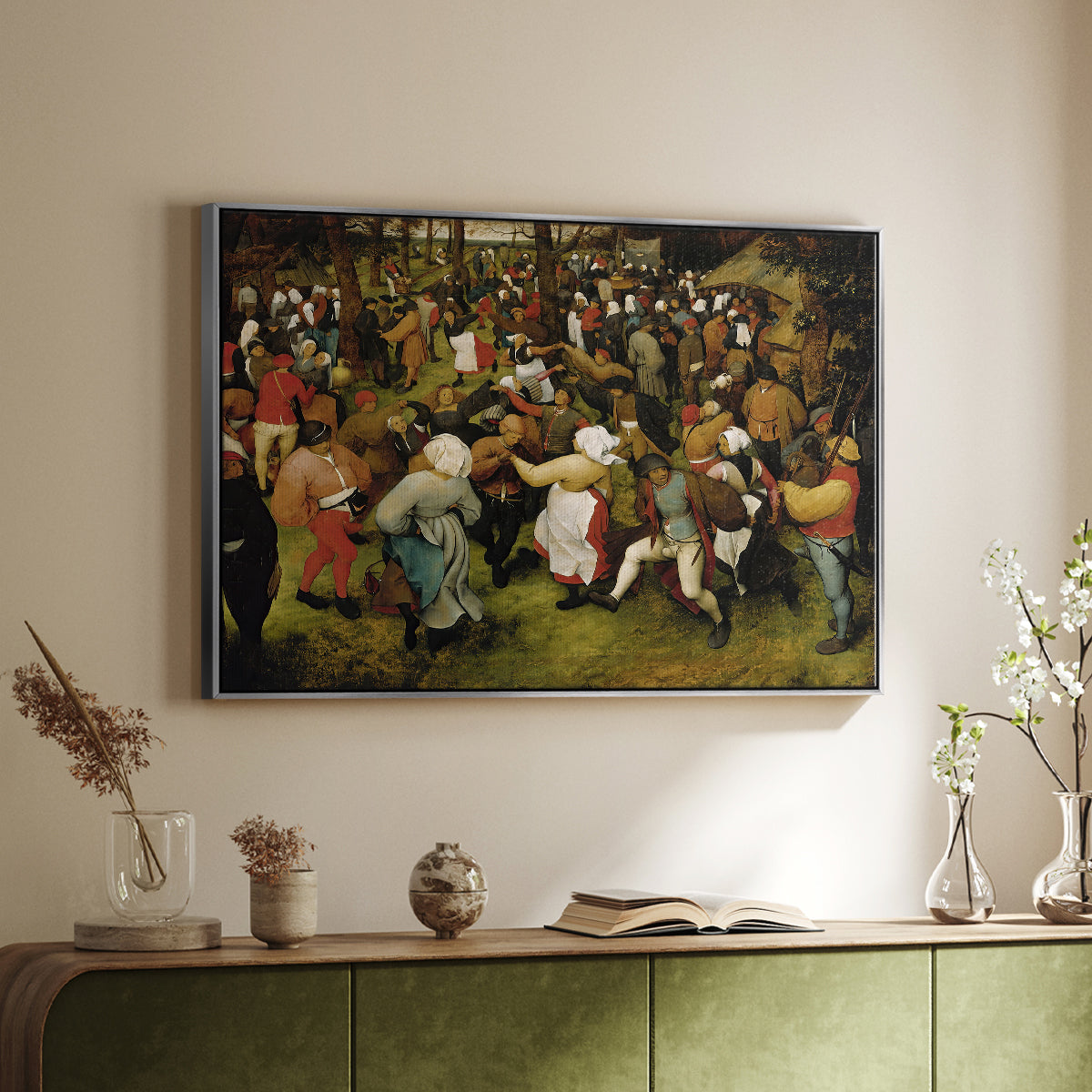 The Wedding Dance, c. 1566 - Floater Framed Canvas Print