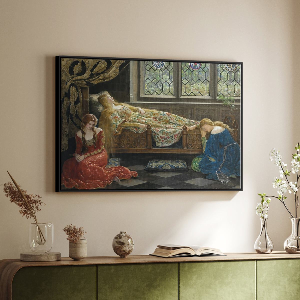 The Sleeping Beauty, 1921 - Floater Framed Canvas Print