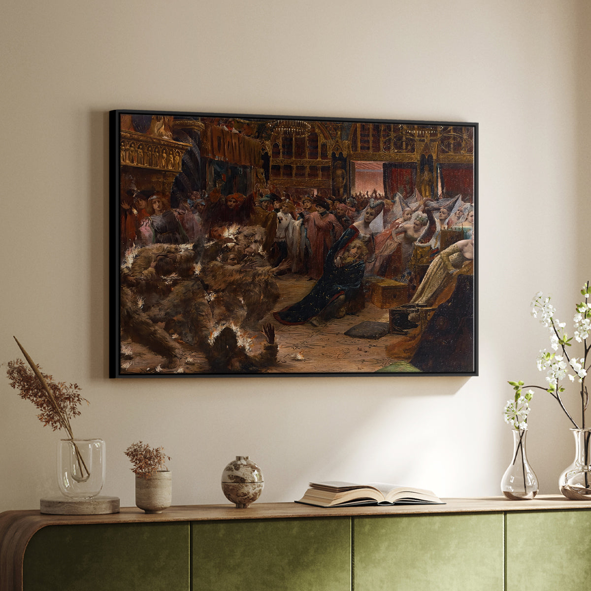 Ball of the Burning Men, 1889 - Floater Framed Canvas Print