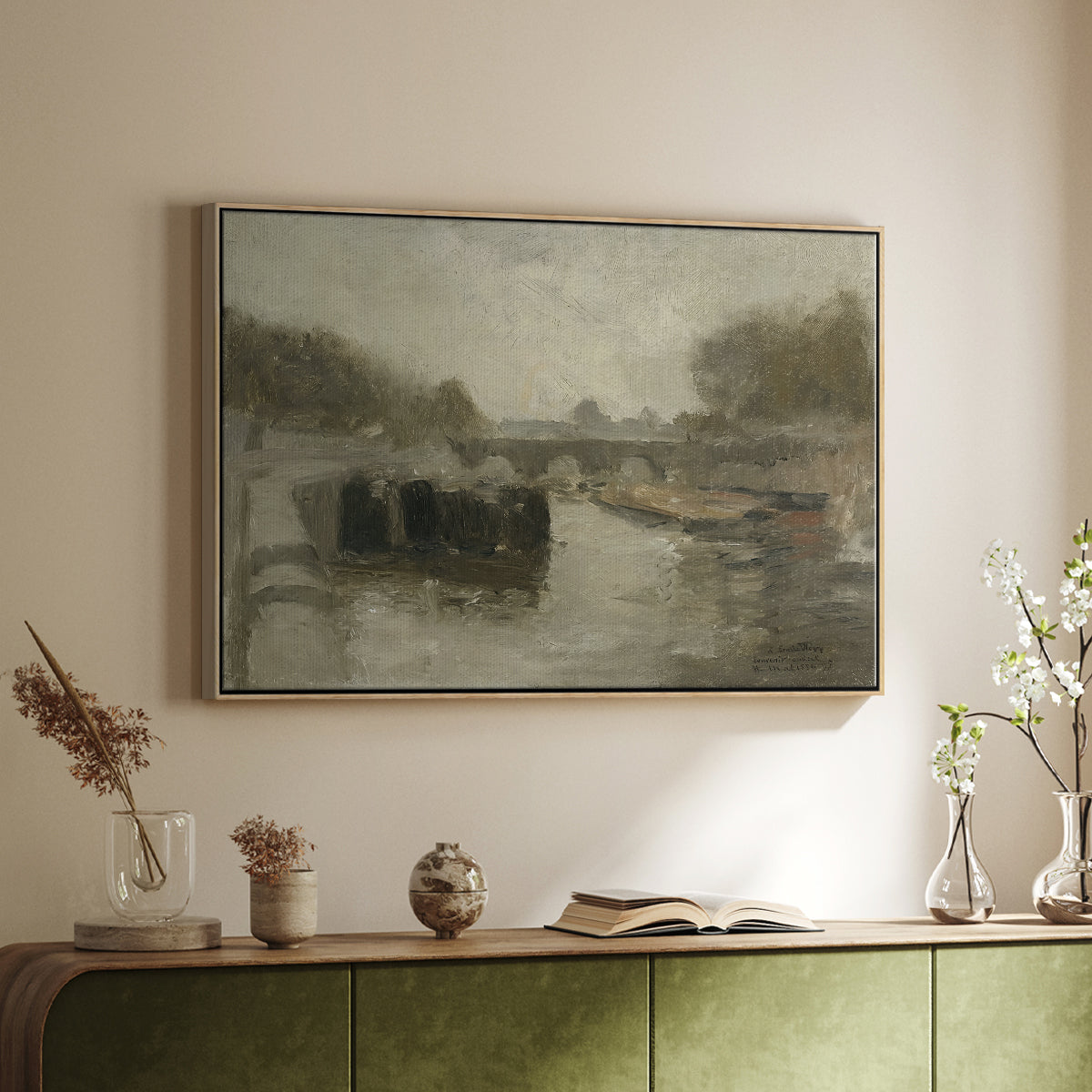 The Bridge (Le pont), 1895 - Floater Framed Canvas Print