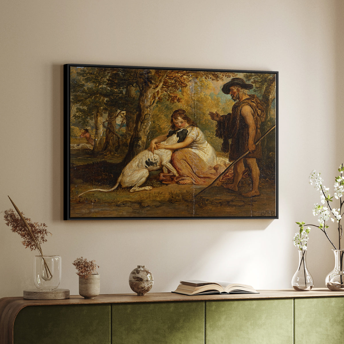 Measure for Measure, or The Biter Bit, 1840 - Floater Framed Canvas Print