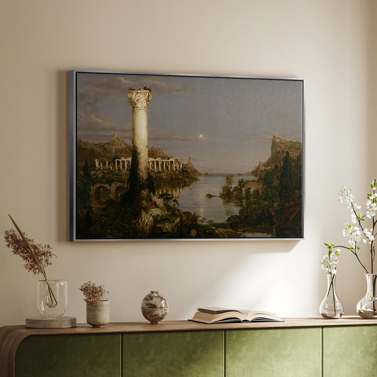 The Course of Empire: Desolation, 1836 - Floater Framed Canvas Print