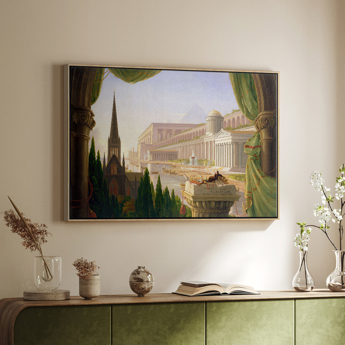 The Architect's Dream, 1840 - Floater Framed Canvas Print