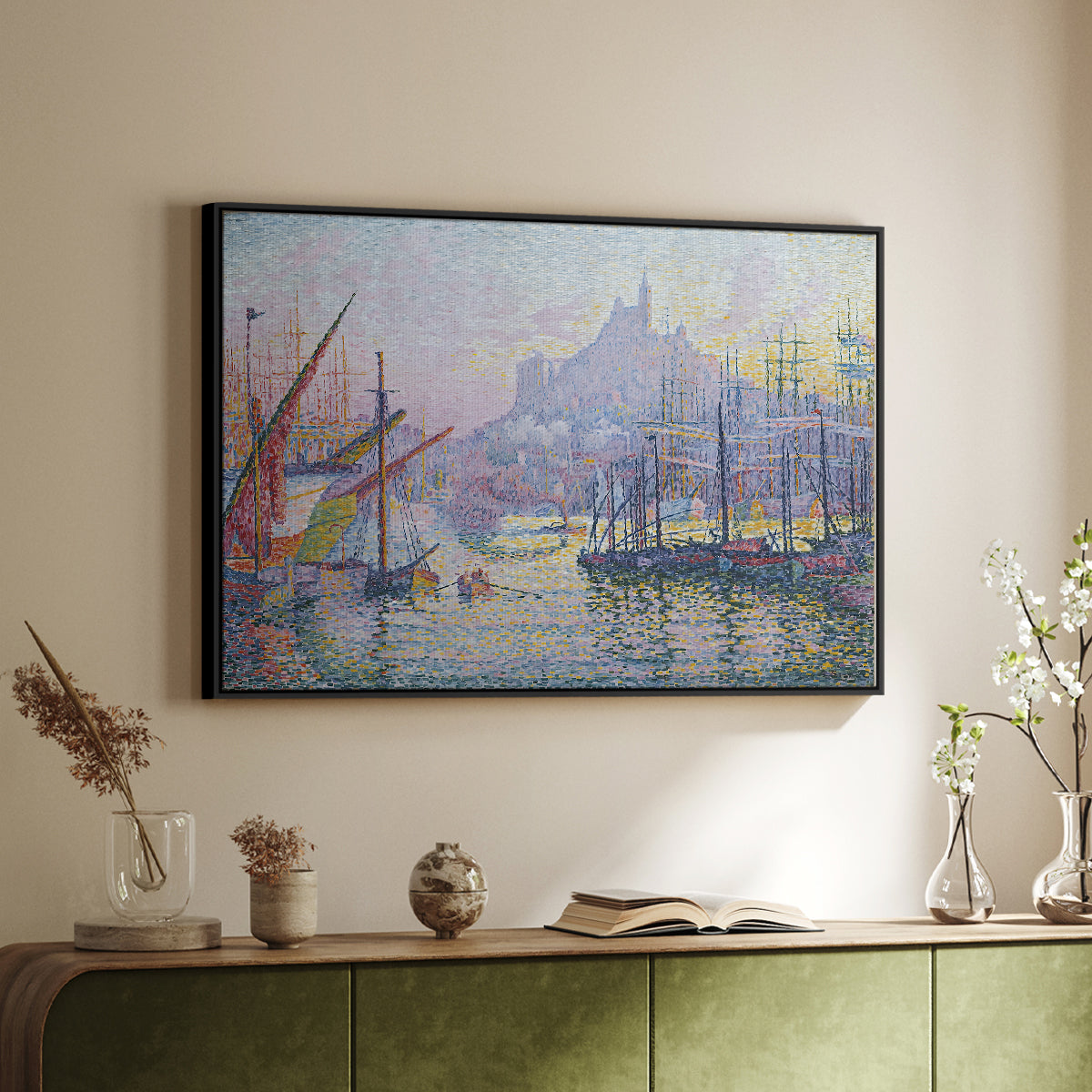The Port of Marseille, 1905 - Floater Framed Canvas Print