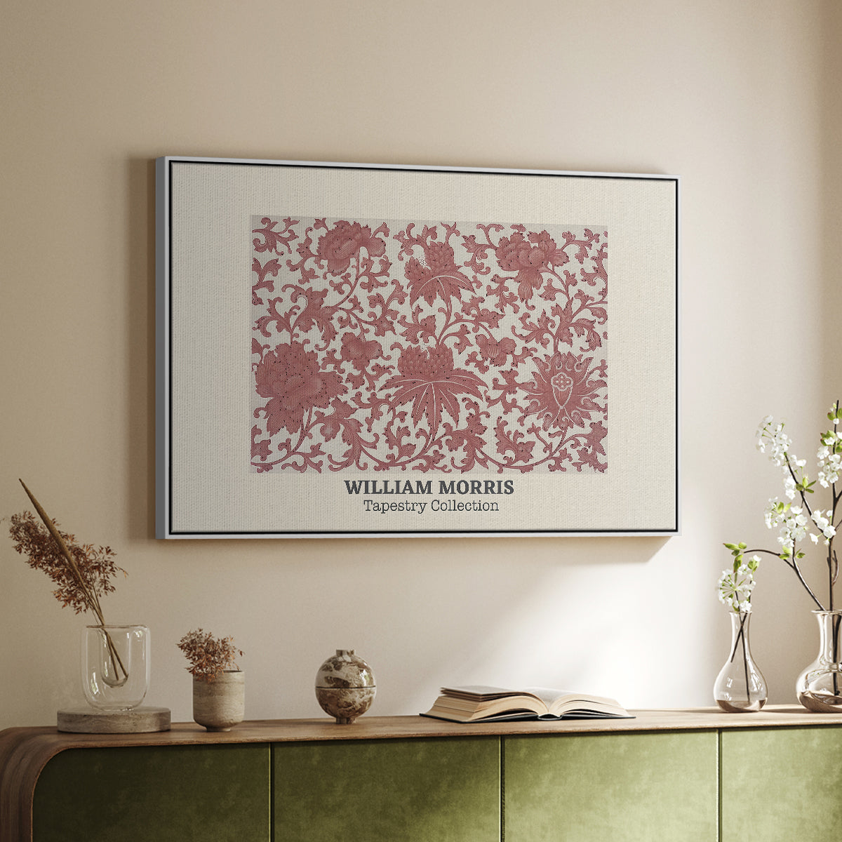 Examples of Chinese Ornament, Pl. XCIII (Morris Inspired), 1867 - Floater Framed Canvas Print