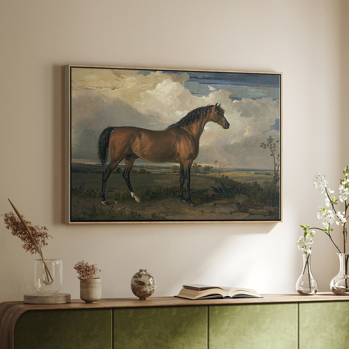 Eagle, A Celebrated Stallion, 1809 - Floater Framed Canvas Print