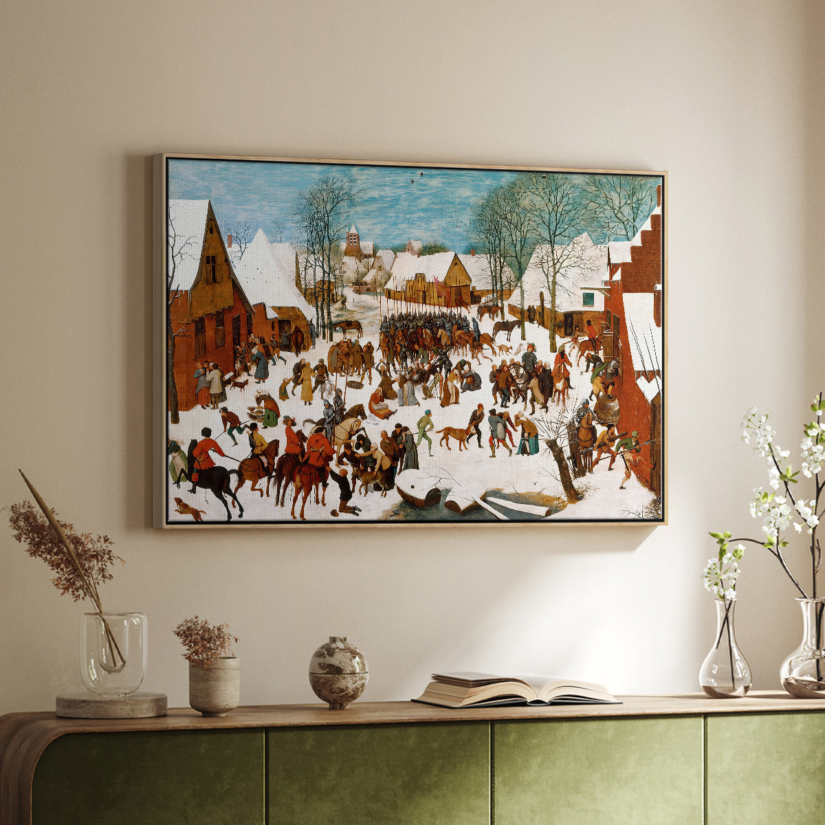 Massacre of the Innocents, c. 1565-1567 - Floater Framed Canvas Print