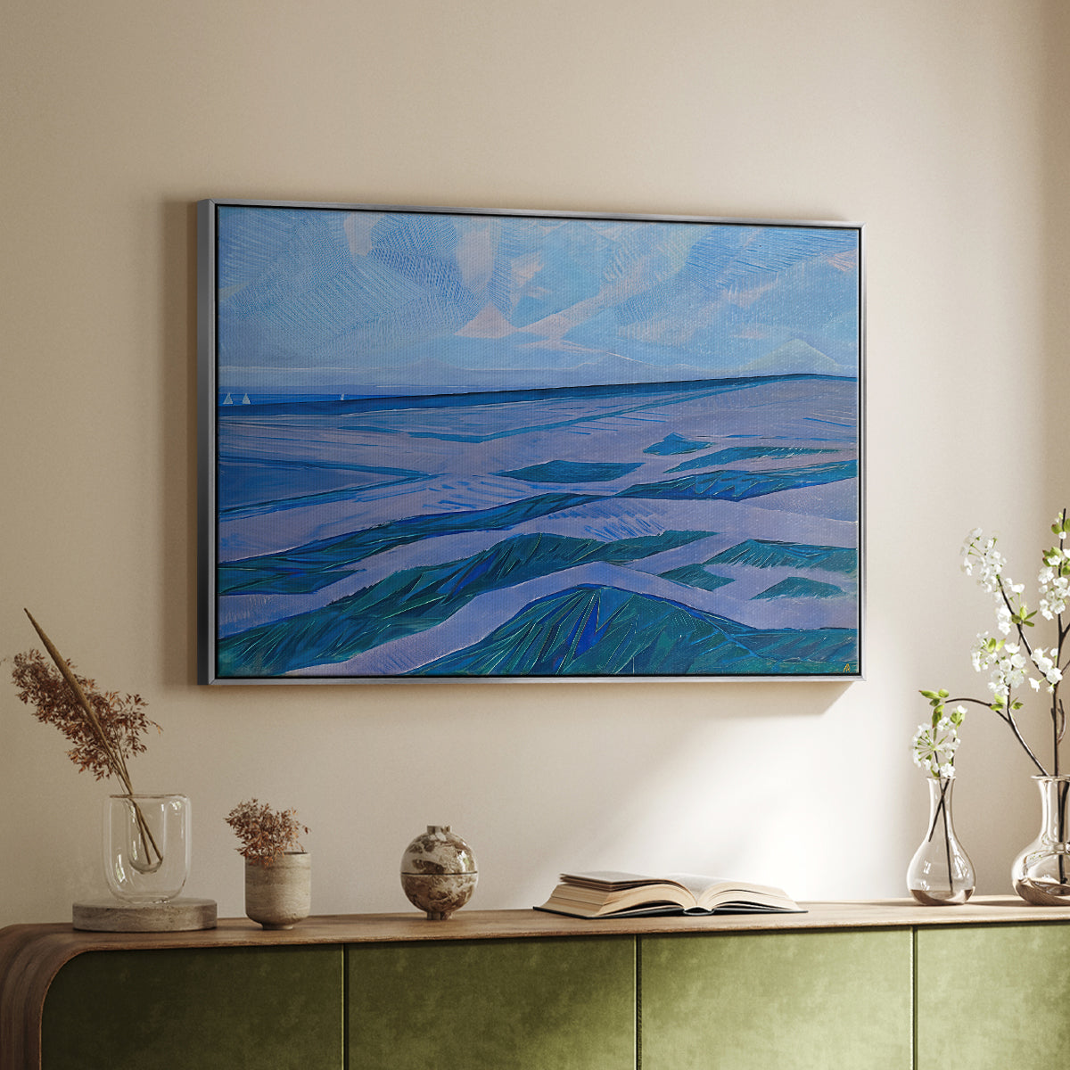 Dune Landscape, 1911 - Floater Framed Canvas Print