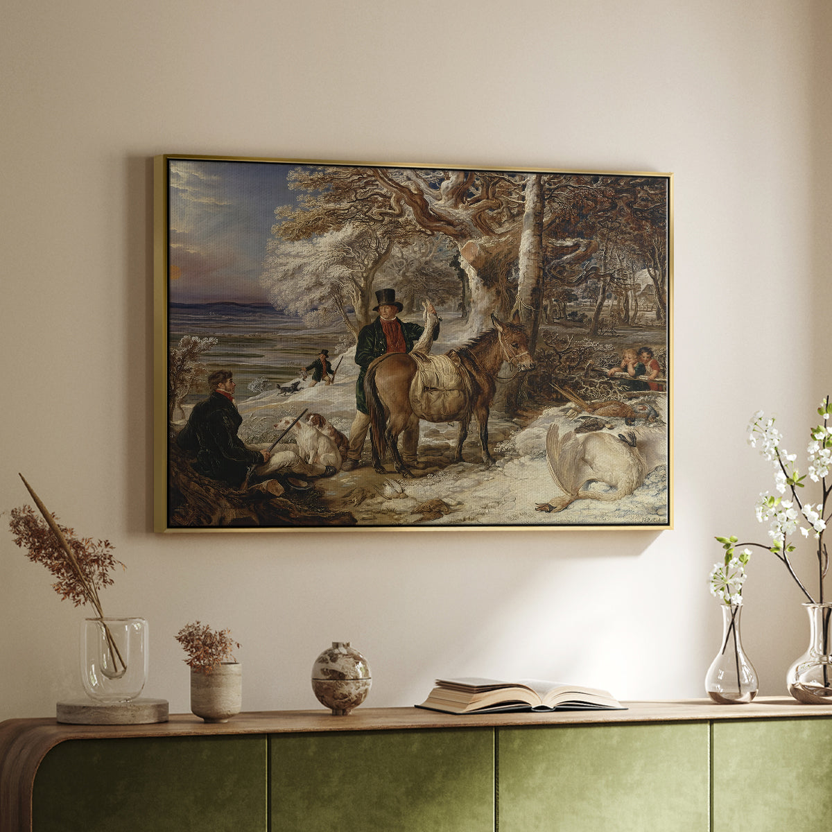 The Day's Sport, 1826 - Floater Framed Canvas Print