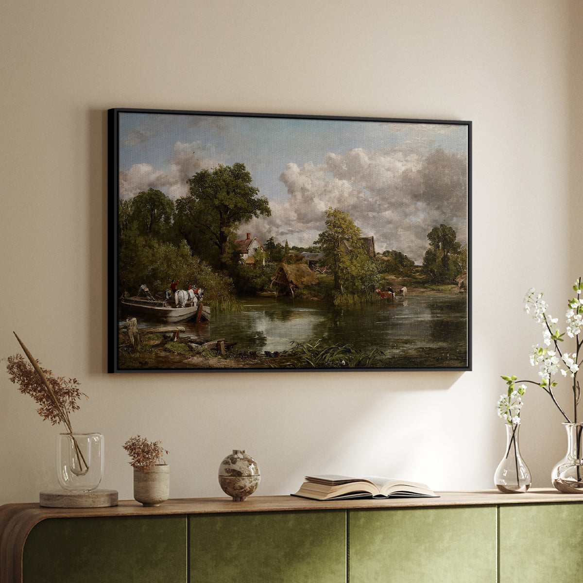 The White Horse, 1819 - Floater Framed Canvas Print