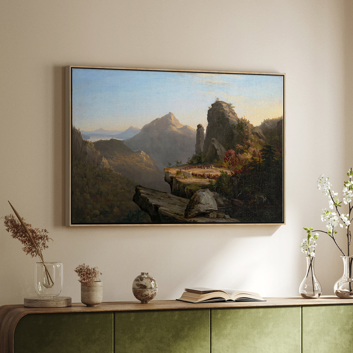 Scene from “The Last of the Mohicans”, 1827 - Floater Framed Canvas Print