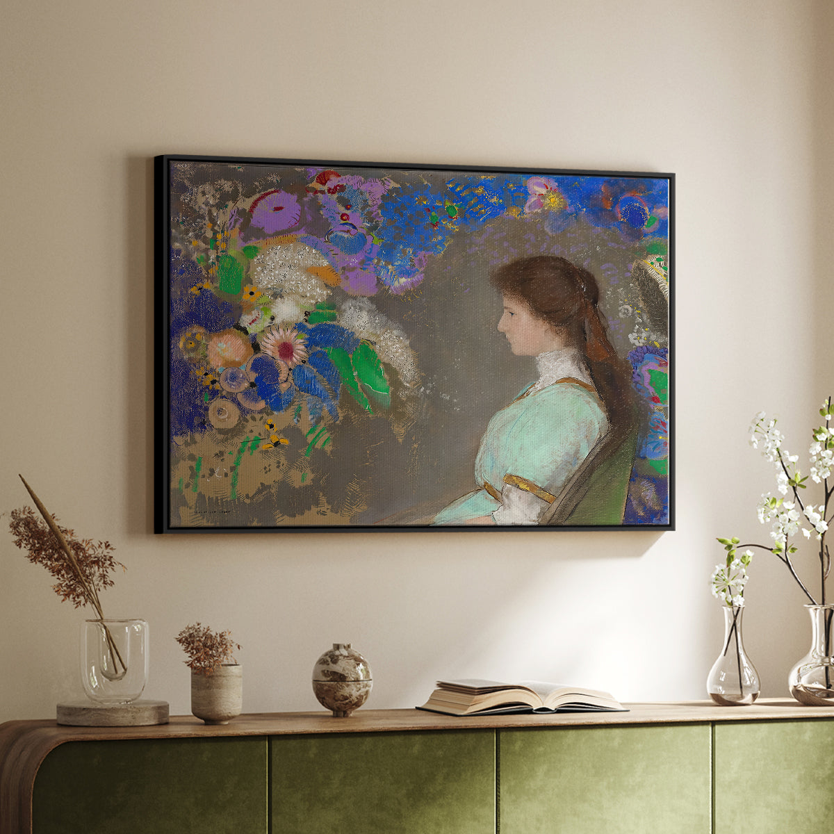 Portrait of Violette Heymann, 1910 - Floater Framed Canvas Print
