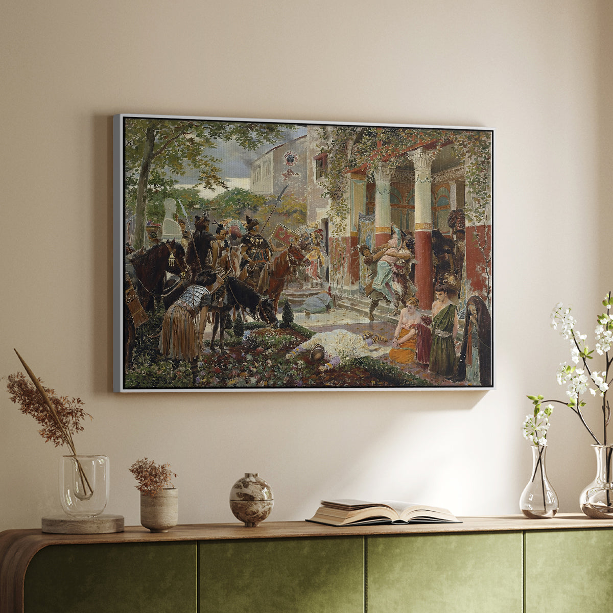 Onslaught of the Tartars, c. 1938 - Floater Framed Canvas Print
