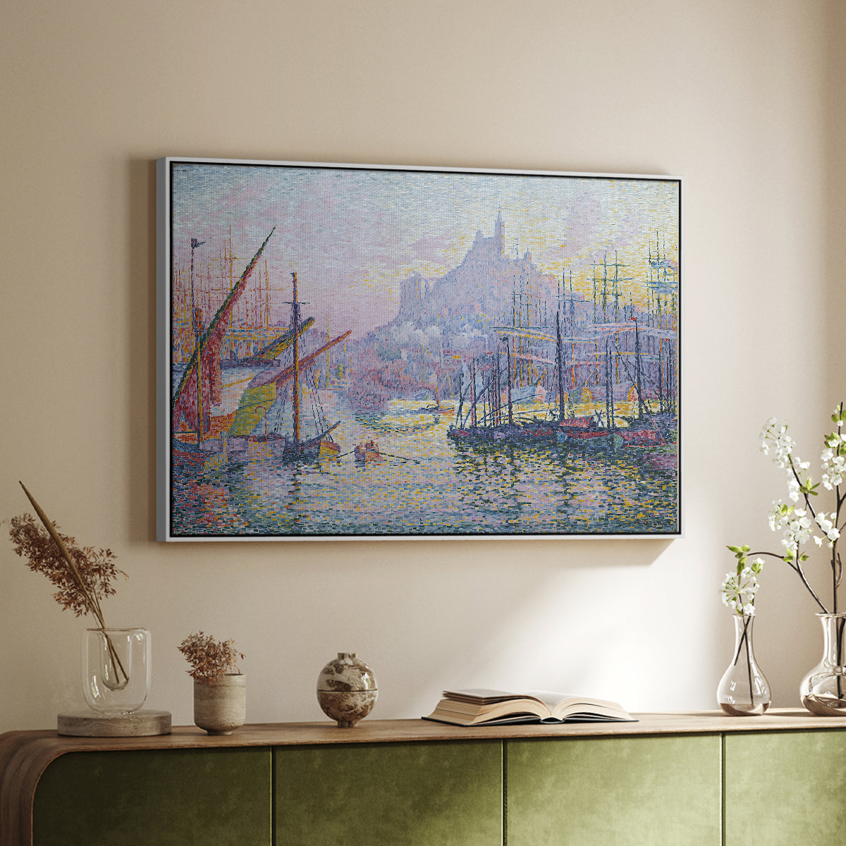 The Port of Marseille, 1905 - Floater Framed Canvas Print
