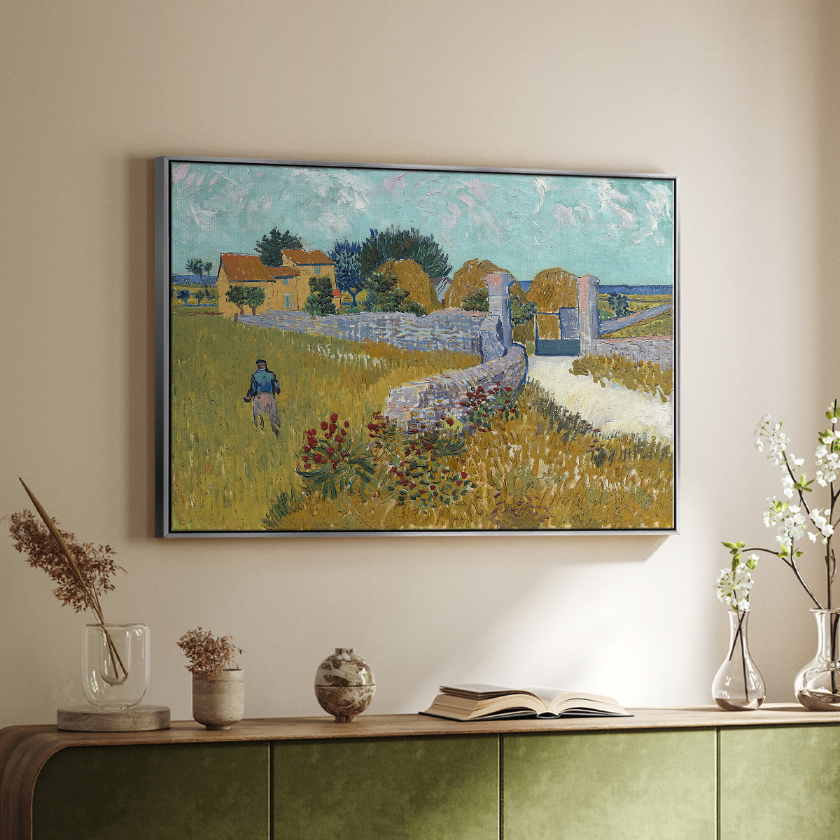 Farmhouse in Provence, 1888 - Floater Framed Canvas Print