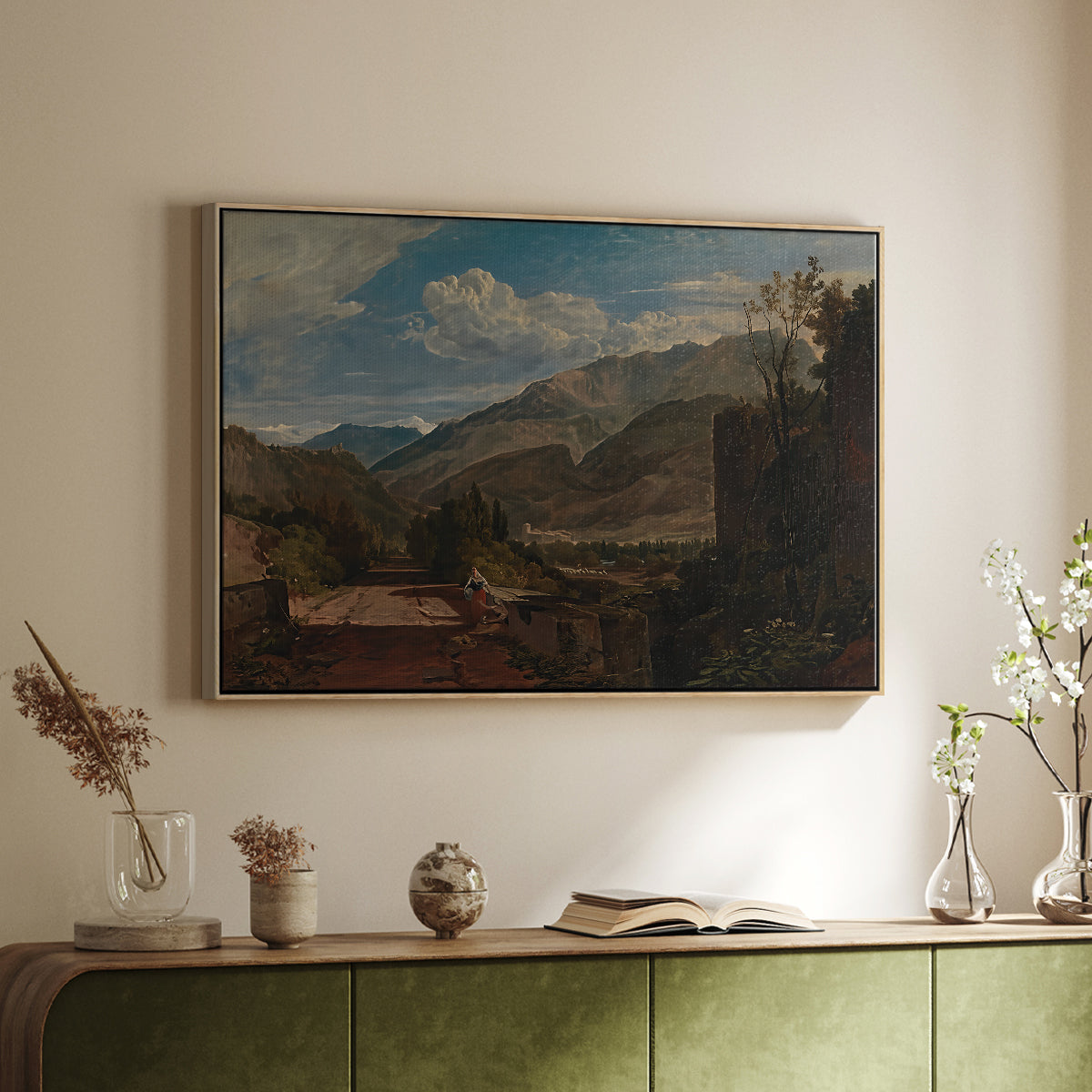 Bonneville, Savoy, 1803 - Floater Framed Canvas Print