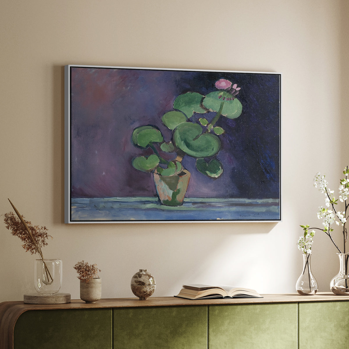 Geranium, 1909 - Floater Framed Canvas Print