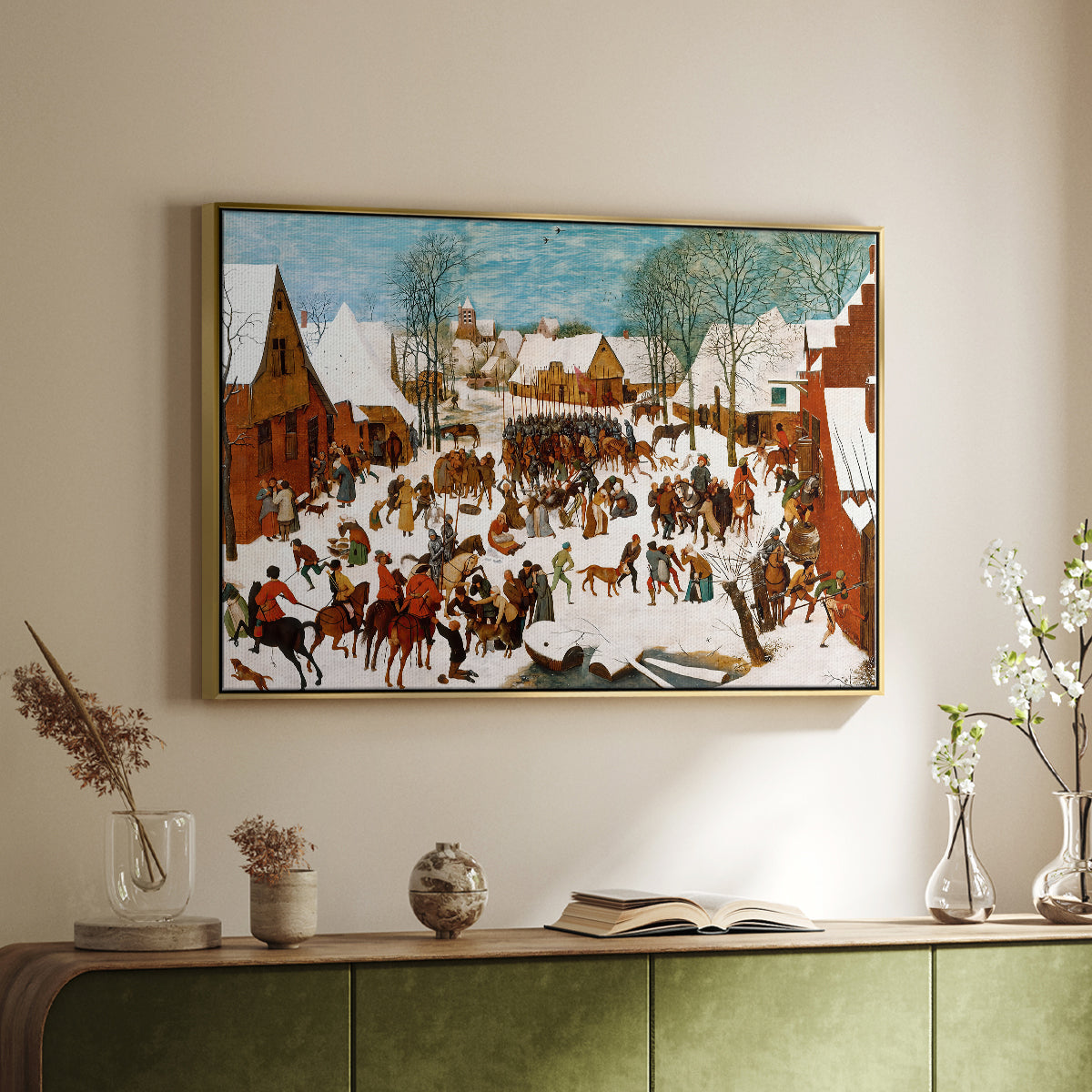 Massacre of the Innocents, c. 1565-1567 - Floater Framed Canvas Print