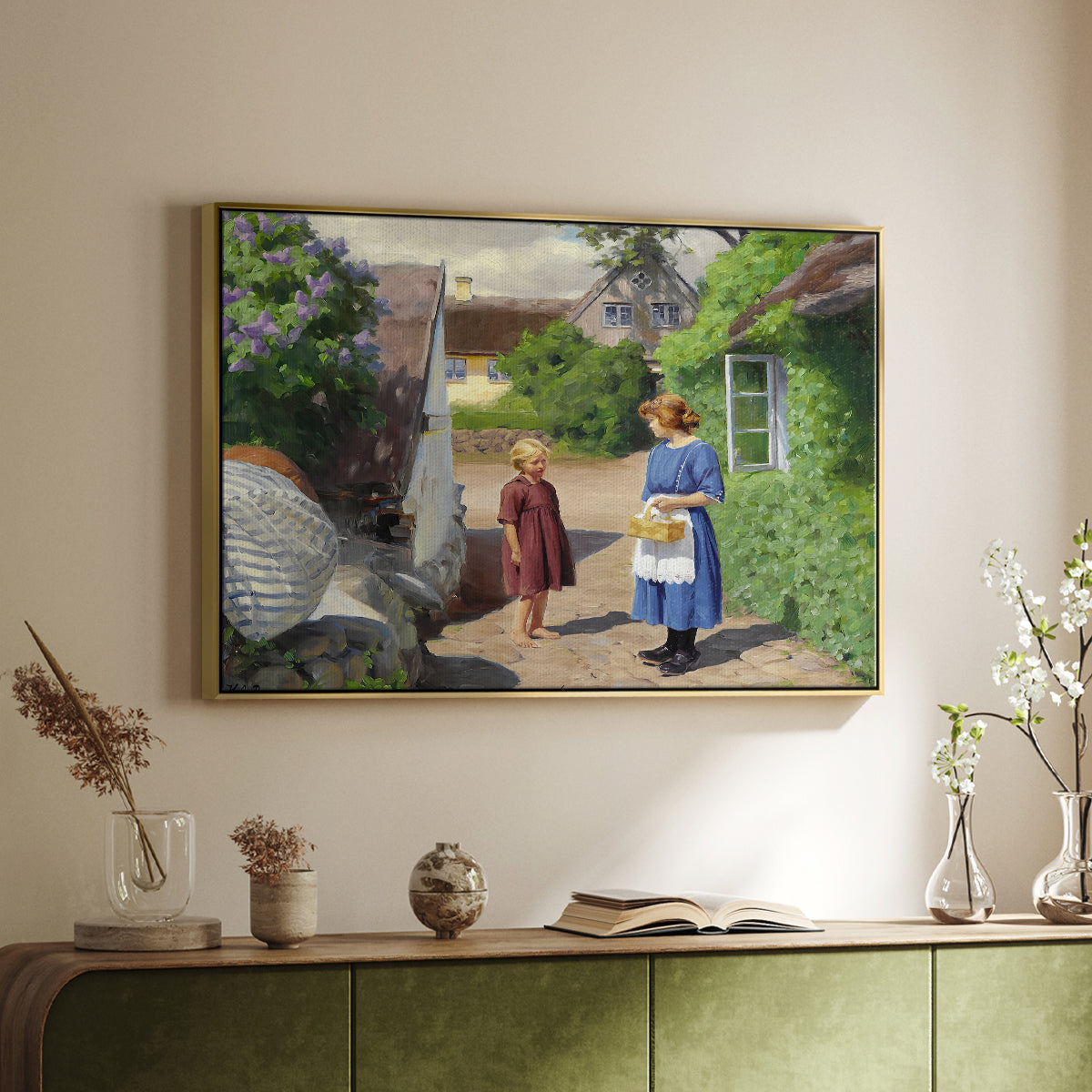 Summer Day in Jyllinge, 1922 - Floater Framed Canvas Print