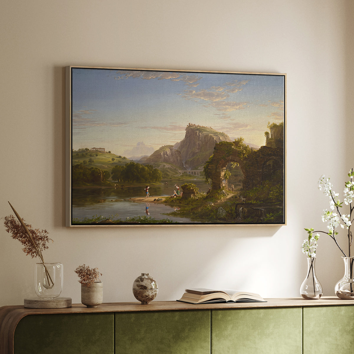 L'Allegro, 1845 - Floater Framed Canvas Print