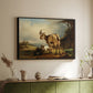 A Goat with Two Kids - Floater Framed Canvas Print