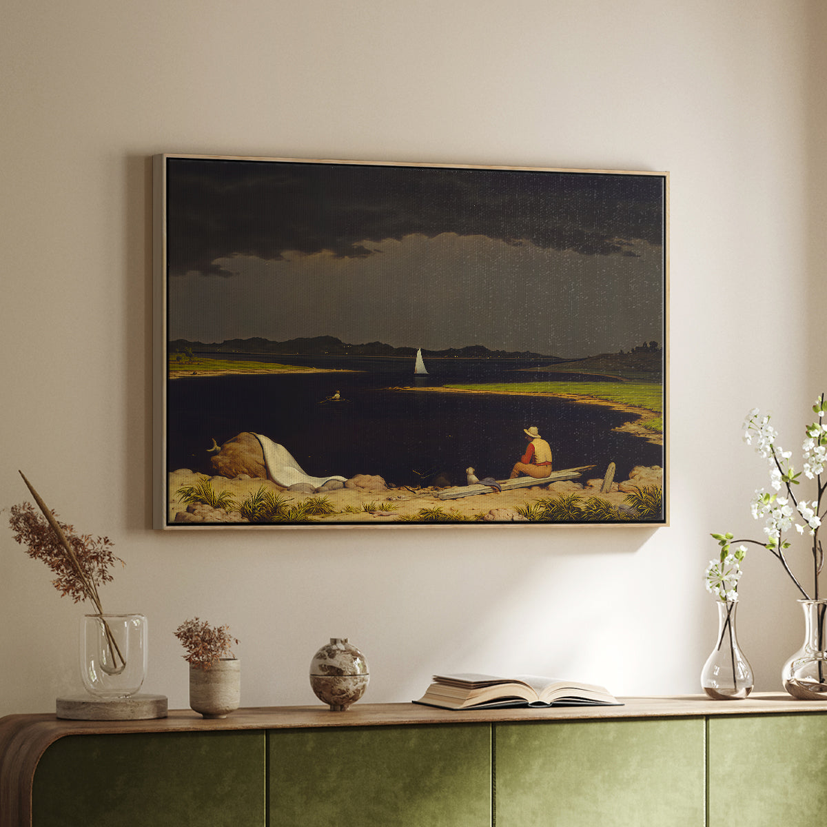 Approaching Thunder Storm, 1859 - Floater Framed Canvas Print