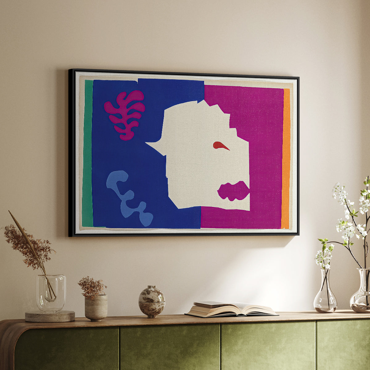 The Wolf (Le loup), from Jazz, 1947 - Floater Framed Canvas Print