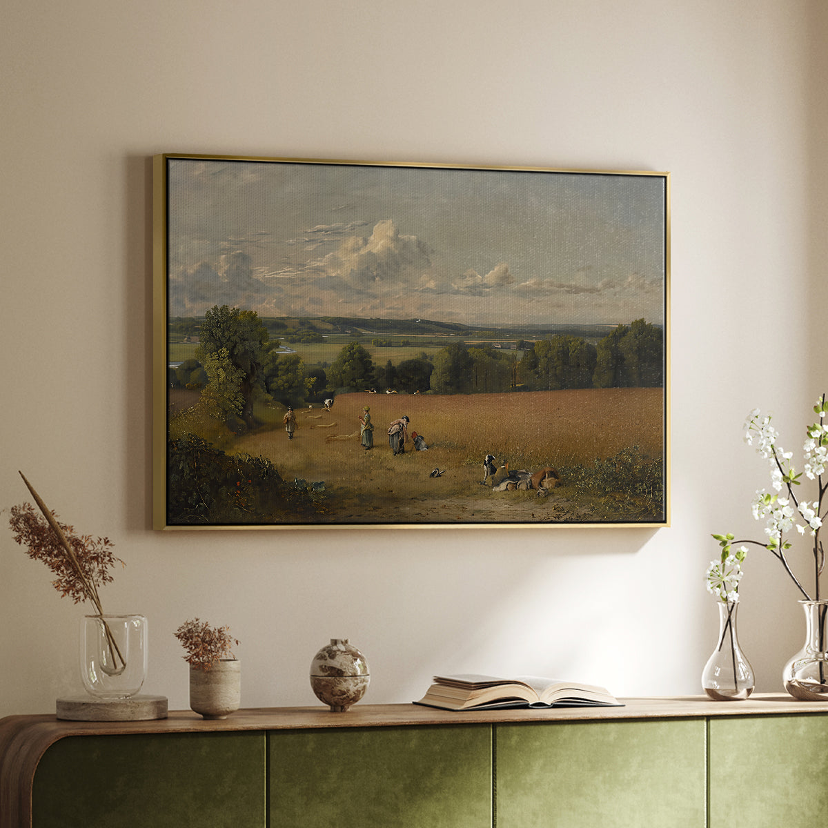 The Wheat Field, 1816 - Floater Framed Canvas Print