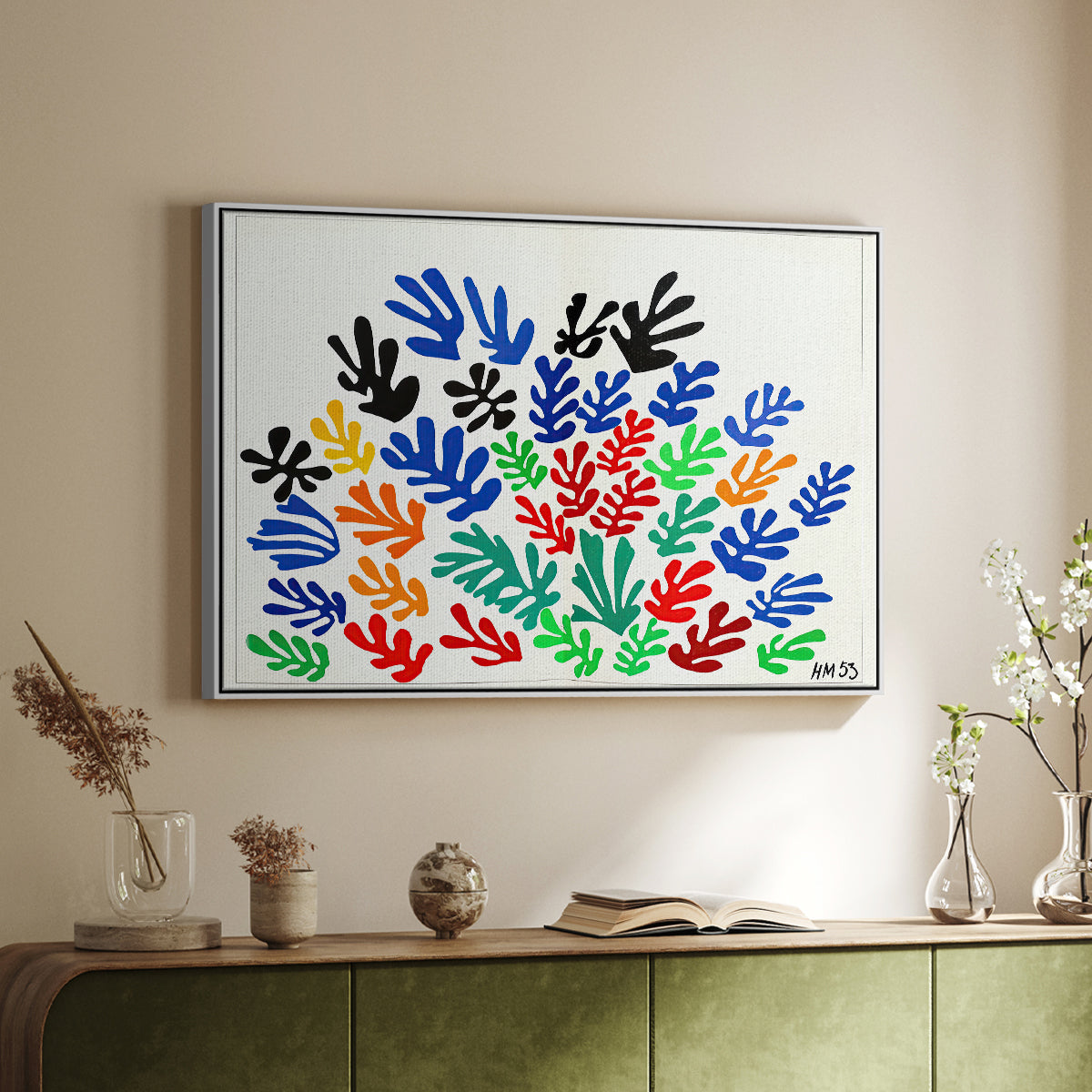 The Sheaf (La gerbe), 1953 - Floater Framed Canvas Print