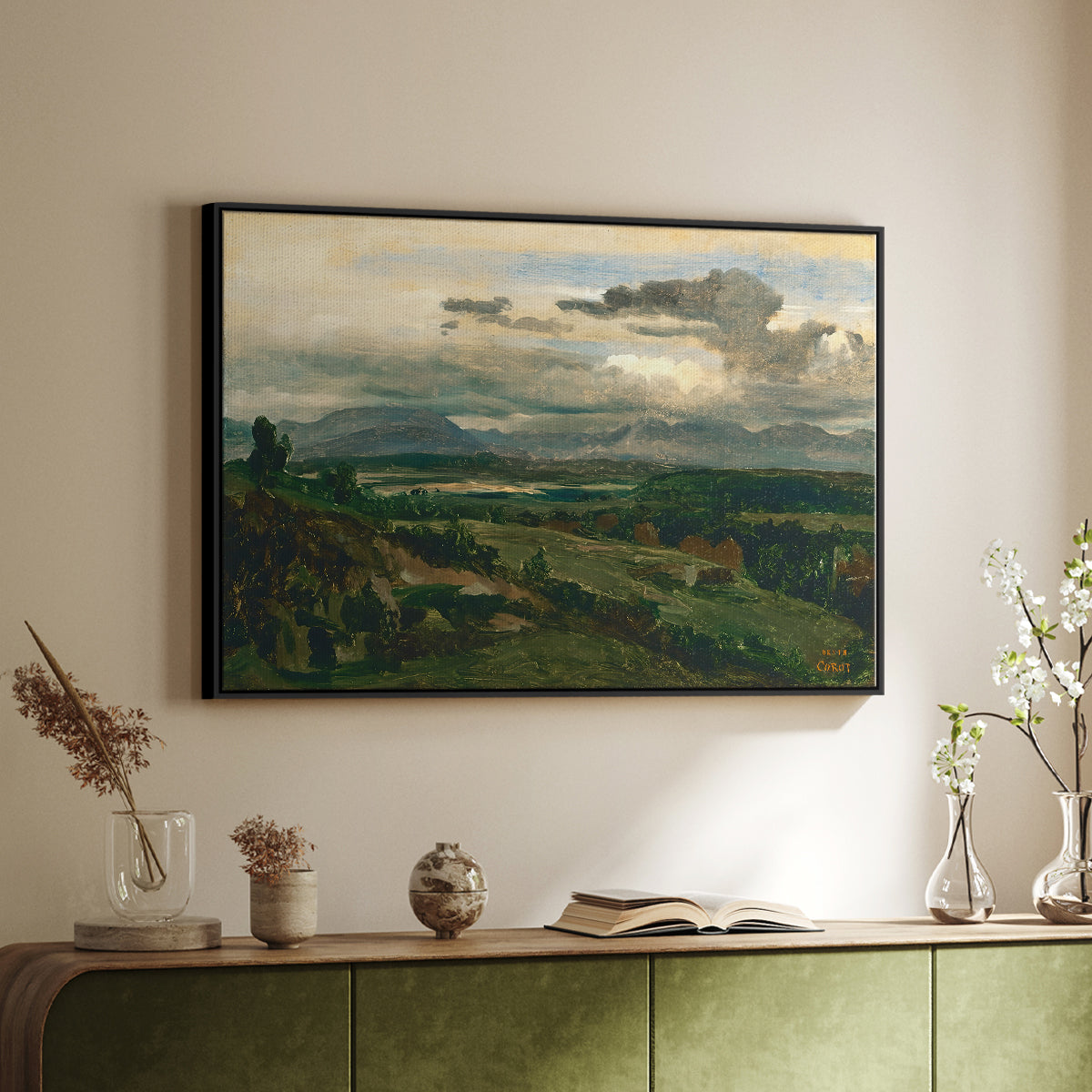 Civita Castellana, c. 1860s - Floater Framed Canvas Print