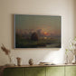 Haystack at Sunset, 1880 - Floater Framed Canvas Print